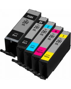 Canon 280XXL and 281XXL Compatible Super High-Yield Ink Cartridge - 5 pack