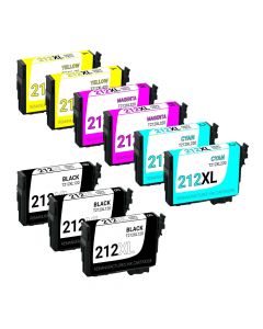 Remanufactured Epson 212xl Ink Cartridge 9-Pack Combo